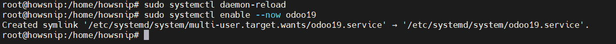 Install ODOO Howsnip