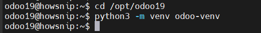 Install ODOO Howsnip