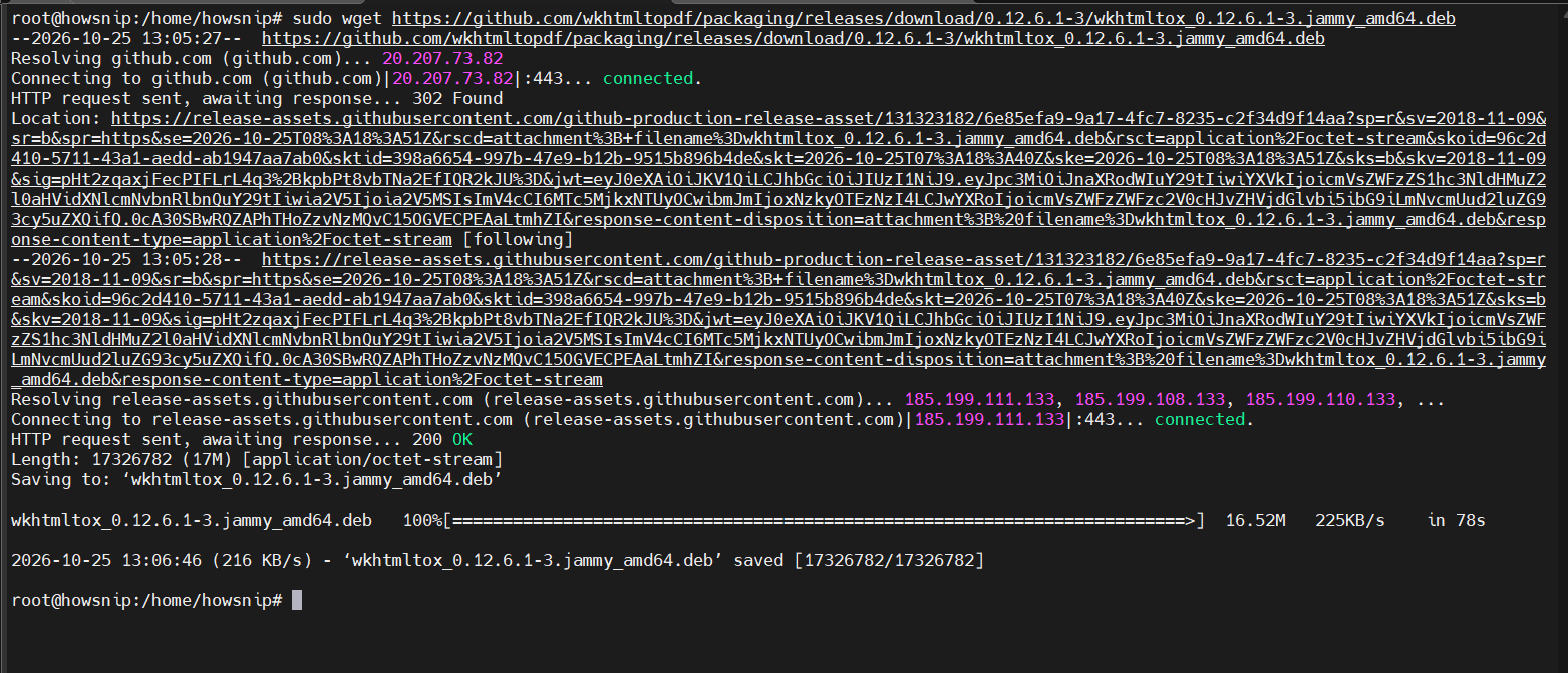 Install ODOO Howsnip