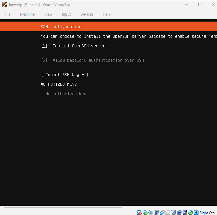 Install Ubuntu Server on VirtualBox Howsnip