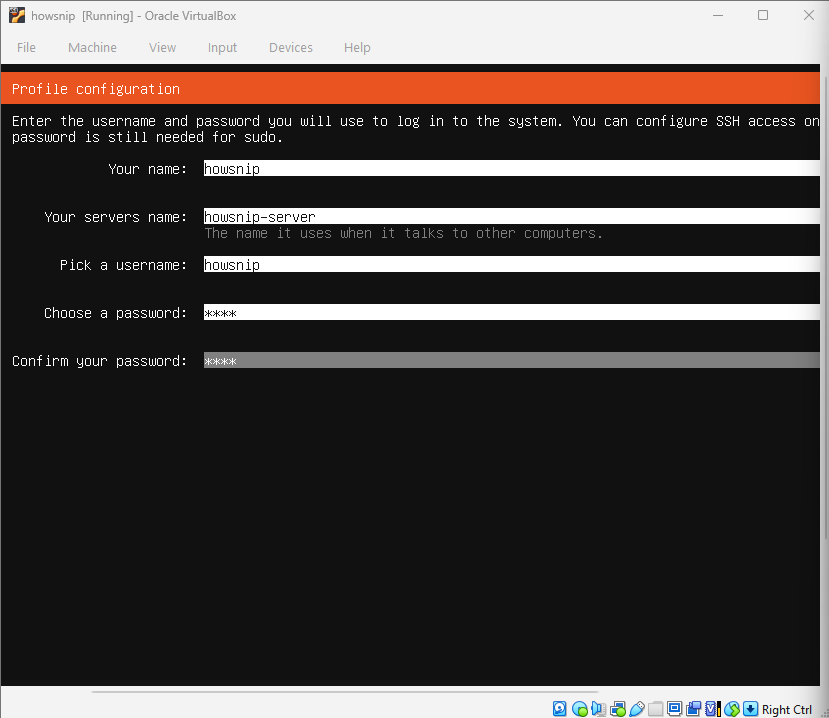 Install Ubuntu Server on VirtualBox Howsnip