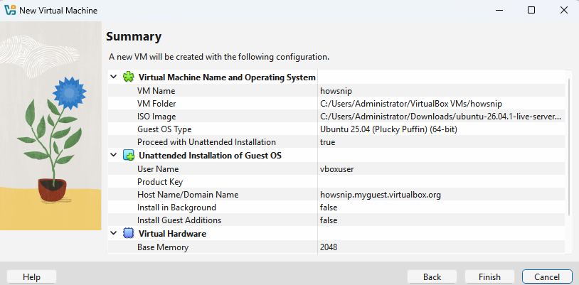 Install Ubuntu Server on VirtualBox Howsnip