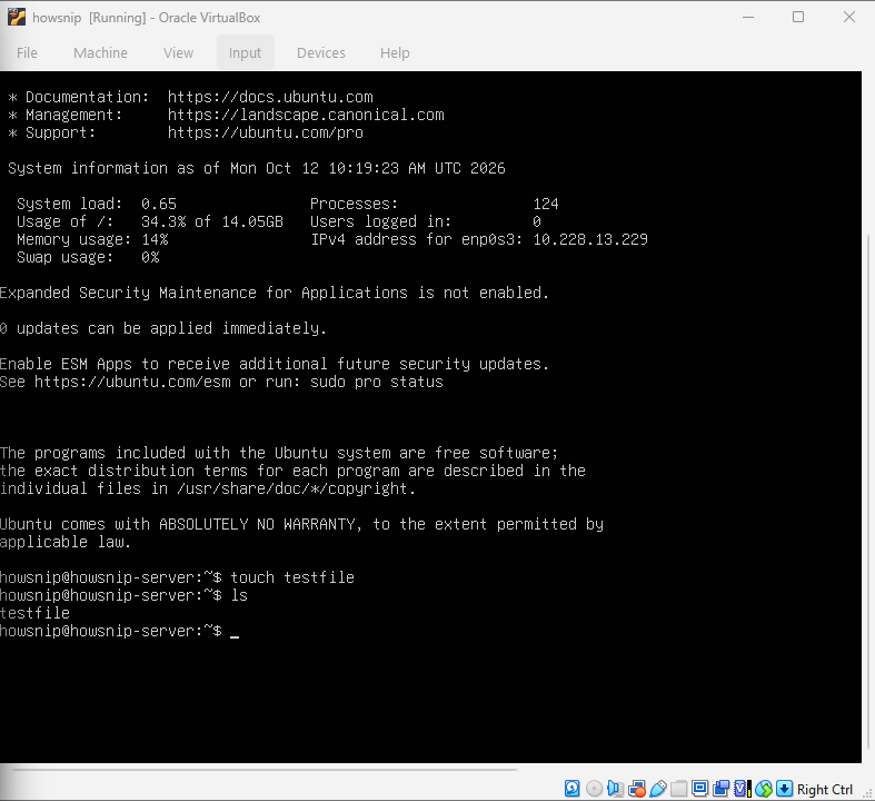 Install Ubuntu Server on VirtualBox Howsnip