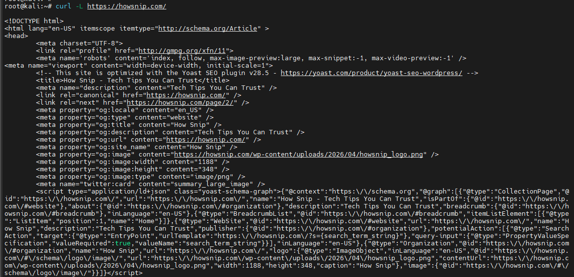 Kali Linux Commands Howsnip