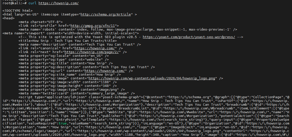 Kali Linux Commands Howsnip