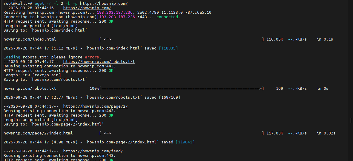 Kali Linux Commands Howsnip
