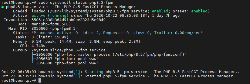 LEMP Install Howsnip