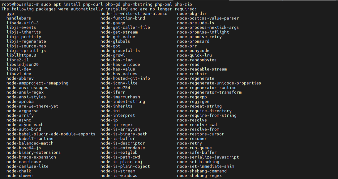 LEMP Install Howsnip
