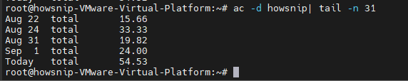 Linux User Activity Howsnip