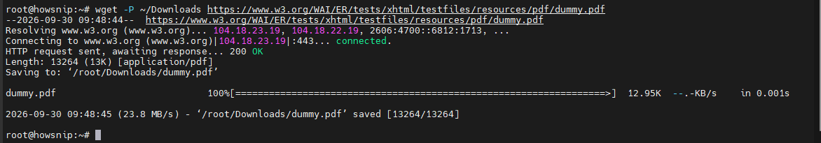 Linux wget commands howsnip
