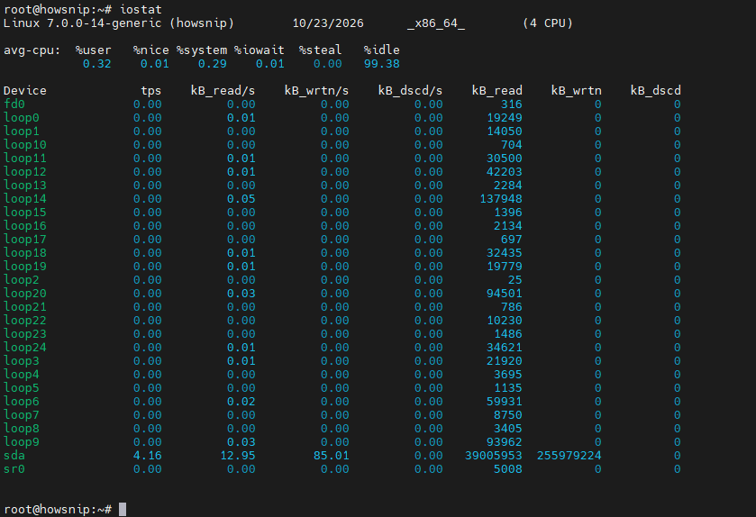 Measuring Disk Activity Howsnip