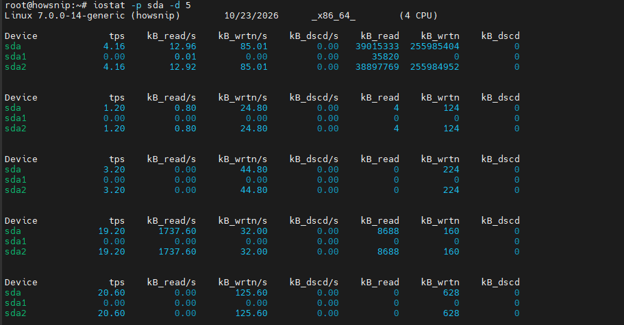 Measuring Disk Activity Howsnip