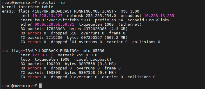Netstat Command Howsnip