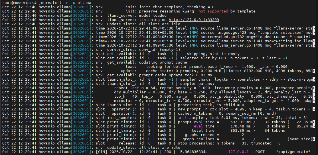 Olama Install Howsnip