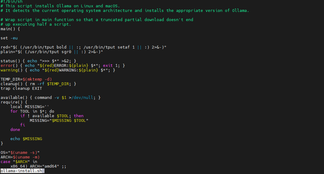 Olama Install Howsnip
