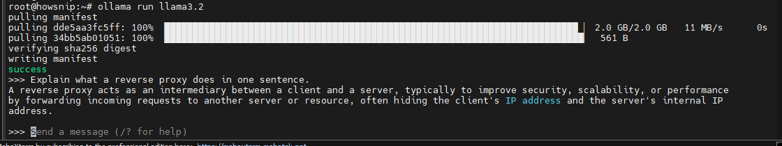 Olama Install Howsnip