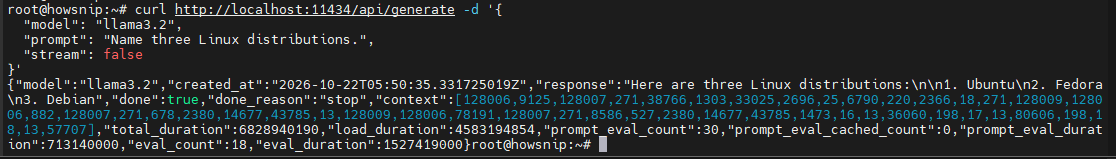 Olama Install Howsnip