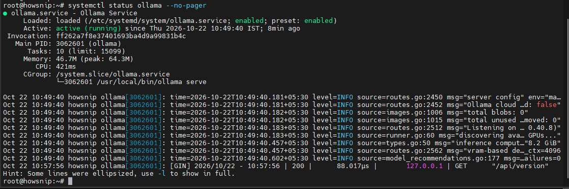 Olama Install Howsnip