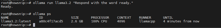 Olama Install Howsnip