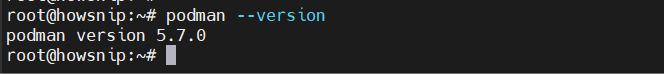 Podman Install Howsnip
