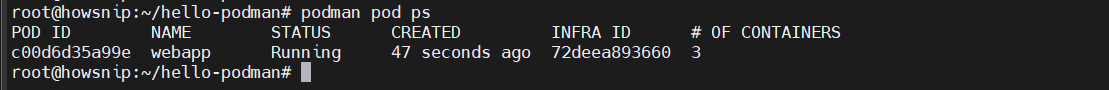 Podman Install Howsnip