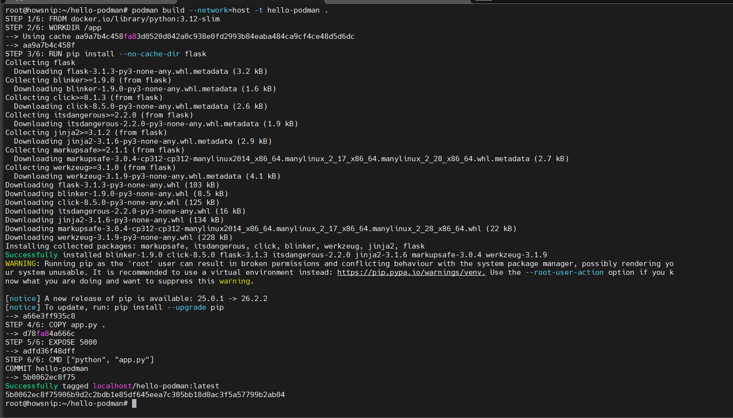 Podman Install Howsnip