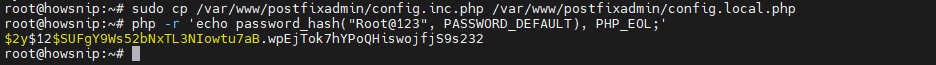 Postfixadmin Howsnip