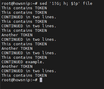 Sed Command Howsnip