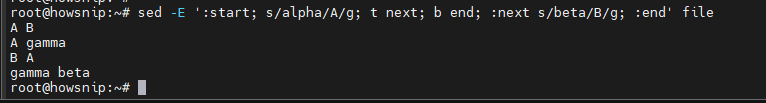 Sed Command Howsnip