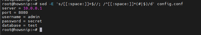 Sed Command Howsnip