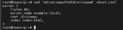 Sed Command Howsnip