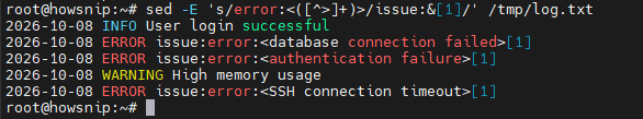 Sed Command Howsnip