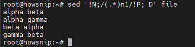 Sed Command Howsnip