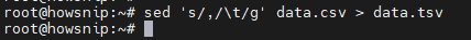 Sed Command Howsnip