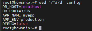 Sed Command Howsnip