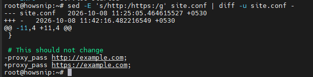 Sed Command Howsnip