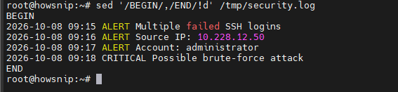 Sed Command Howsnip