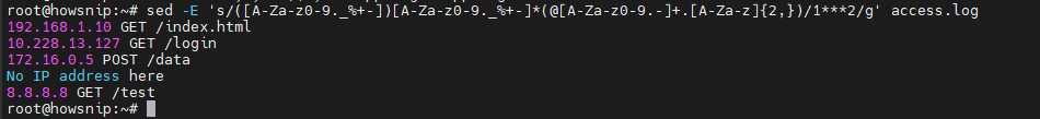 Sed Command Howsnip