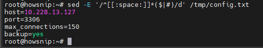 Sed Command Howsnip