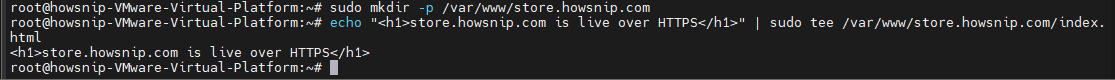 Self Signed SSL Howsnip