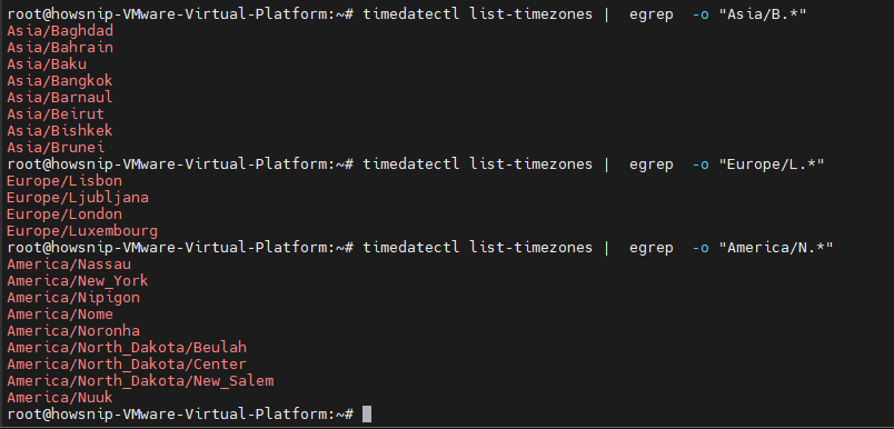 Set Timezone linux Howsnip