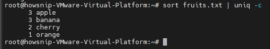 Sort and Uniq Commands Howsnip