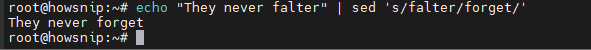 Substrings Linux Howsnip