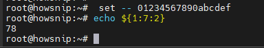 Substrings Linux Howsnip
