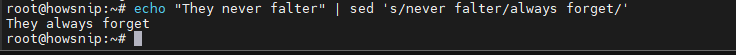 Substrings Linux Howsnip
