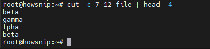 Substrings Linux Howsnip