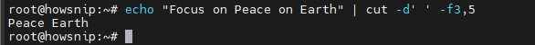 Substrings Linux Howsnip