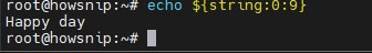 Substrings Linux Howsnip