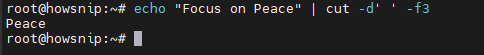 Substrings Linux Howsnip