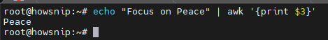Substrings Linux Howsnip